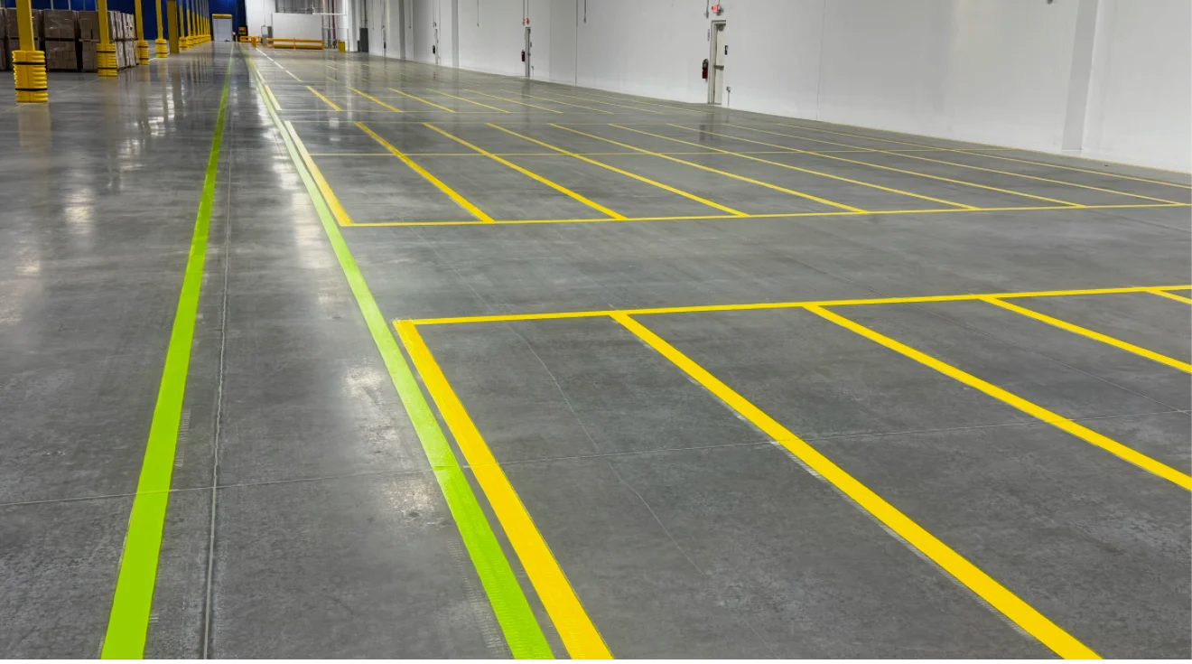 Atlanta Line Striping project — Georgia parking lot and warehouse floor marking