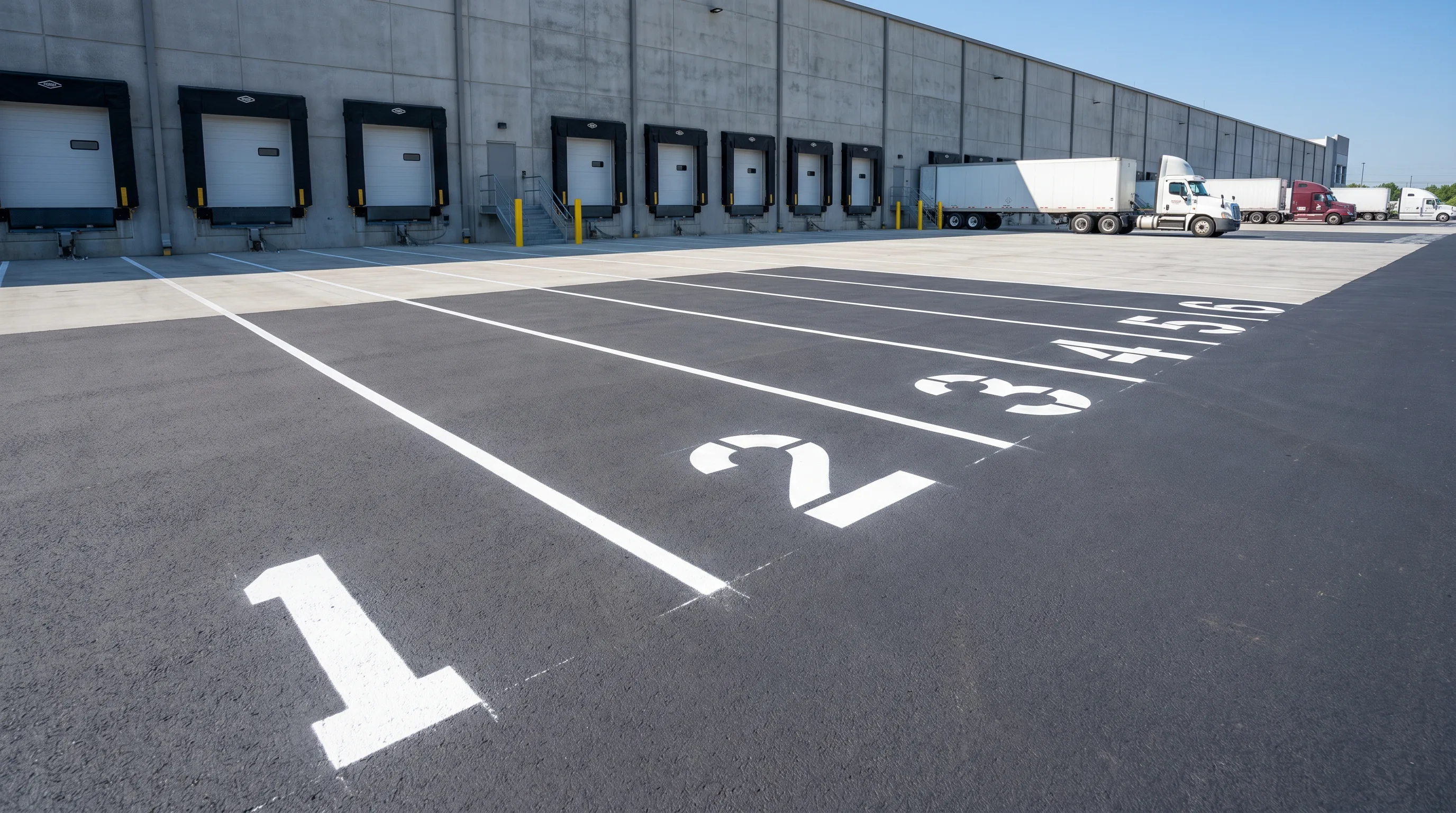 Truck Court Striping & Stenciling — LowCountry Line Striping