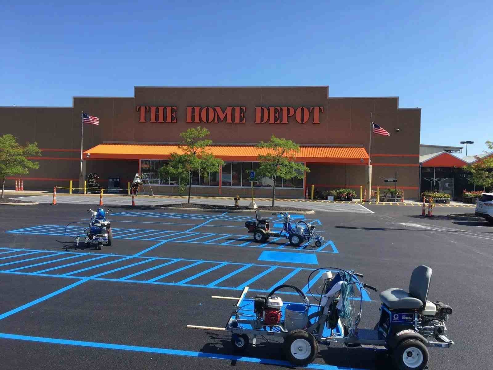 Home Depot Parking Lot Striping Charleston SC — LowCountry Line Striping Charleston SC